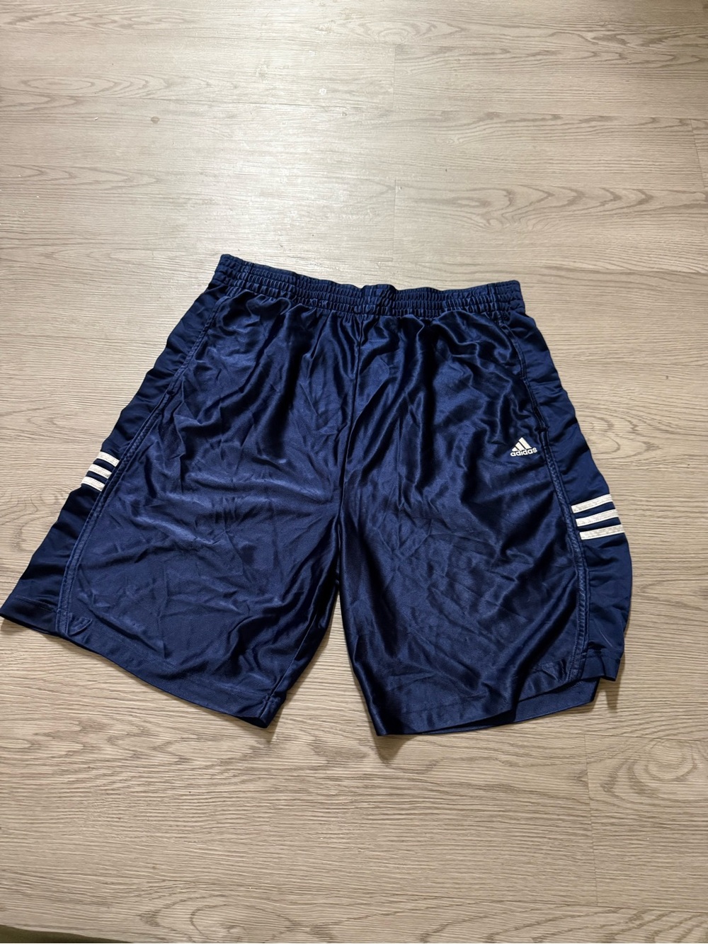 Vintage Adidas Navy Blue Athletic Dazzle Shorts Men's Size Large